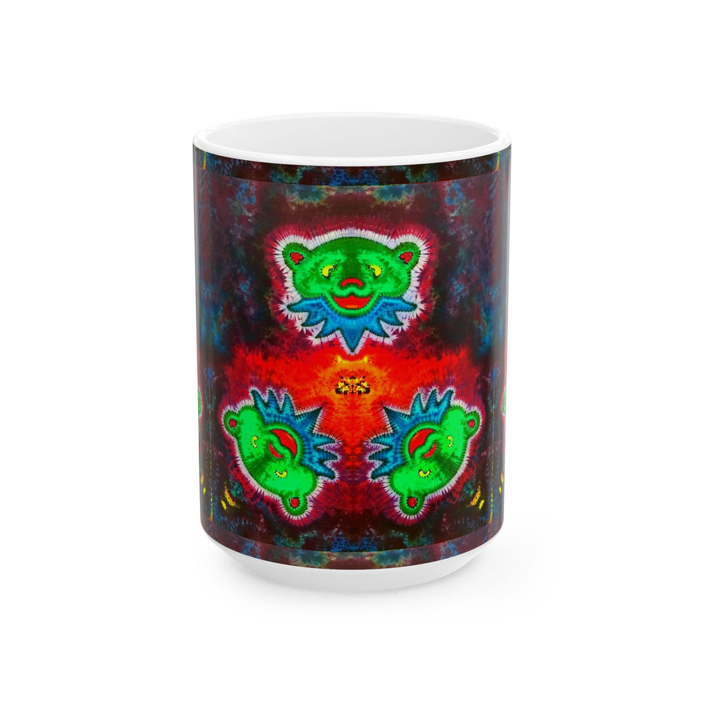 Triple Dancing Bears Tie-Dye Ceramic Mug | JamminOn