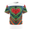 Chevron Rainbow Heart Tie-Dye AOP Shirt - JamminOn