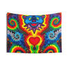 Blue Bear Heart Tie-Dye Wall Tapestry | JamminOn