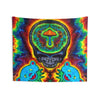 Mushroom Skull Mandala Tie-Dye Tapestry | JamminOn
