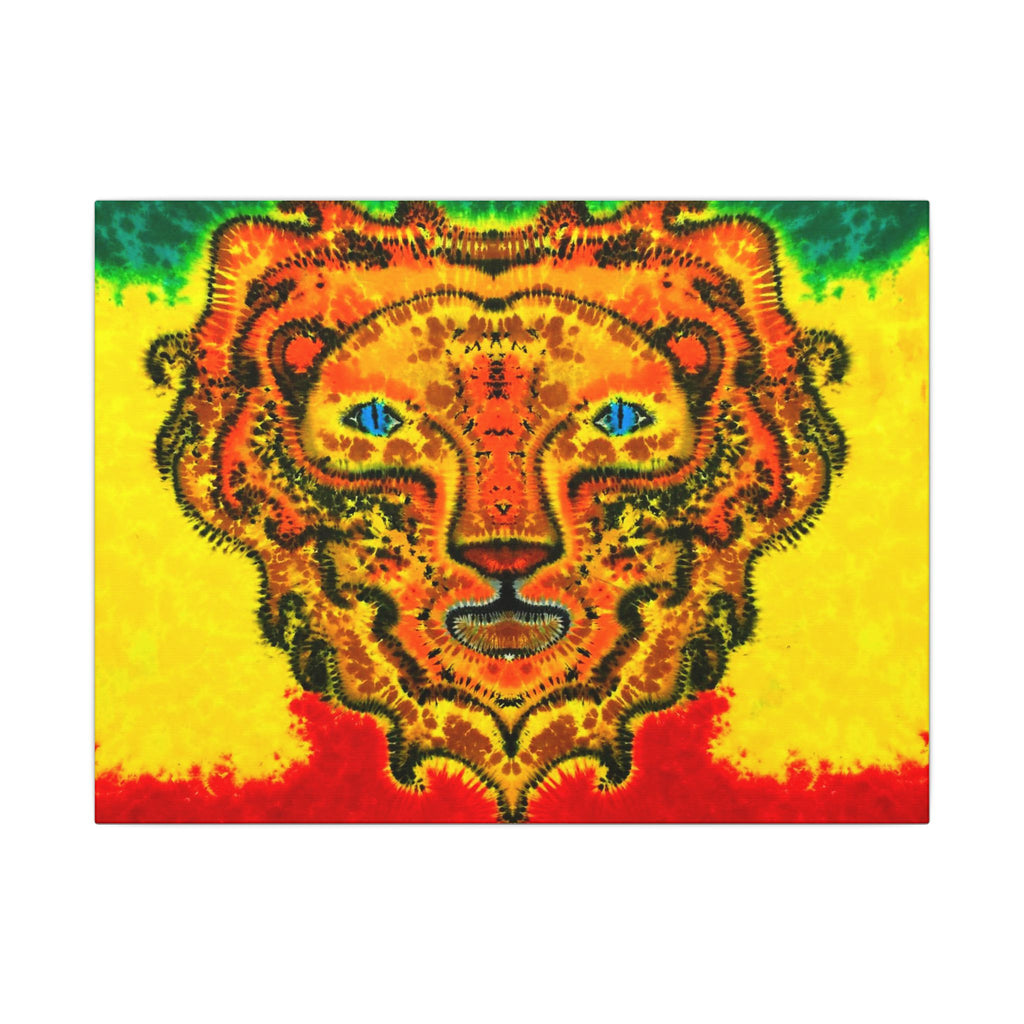Rasta Lion Tie-Dye Canvas Print | JamminOn