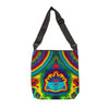 Teal Bear Rainbow Fans Tie-Dye Tote Bag | JamminOn