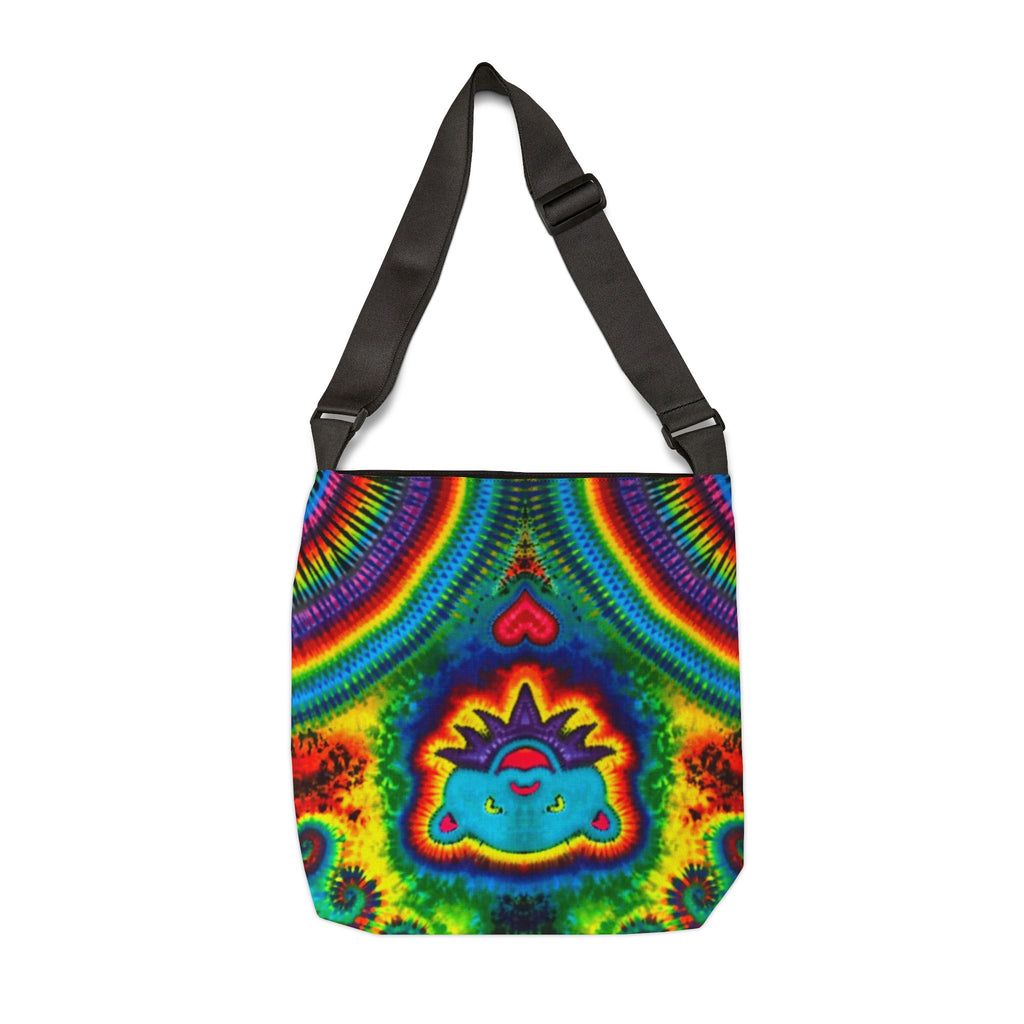 Teal Bear Rainbow Fans Tie-Dye Tote Bag | JamminOn