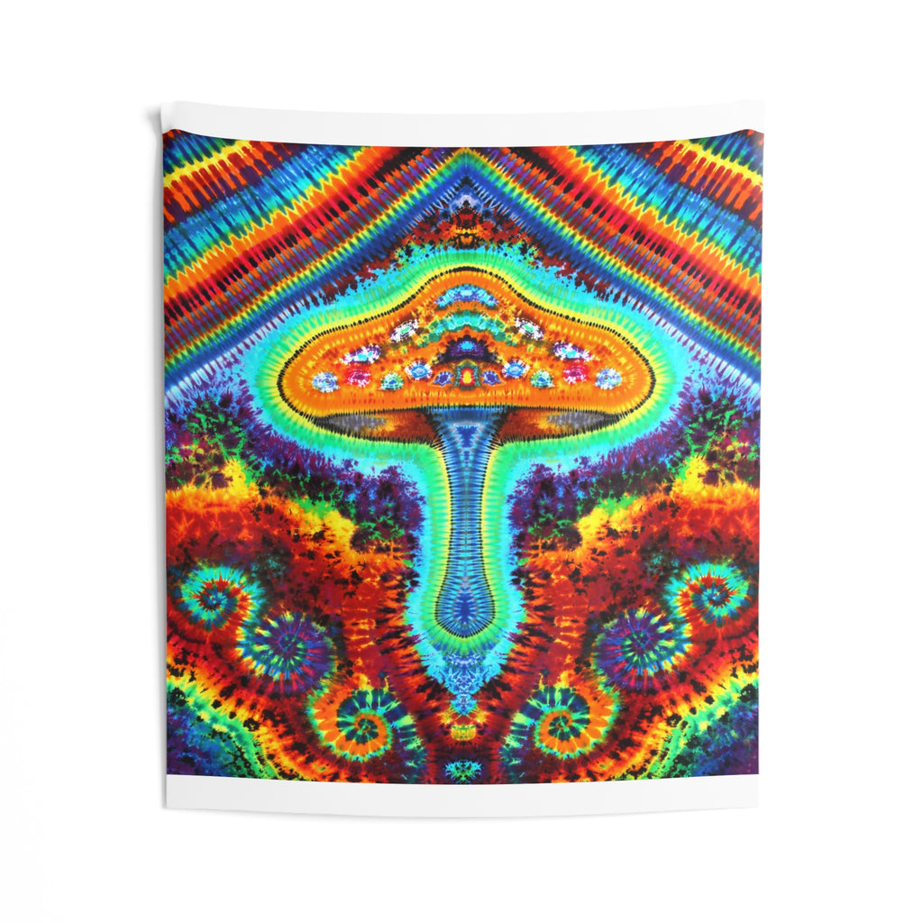 Psychedelic Mushroom Spiral Tie-Dye Tapestry | JamminOn