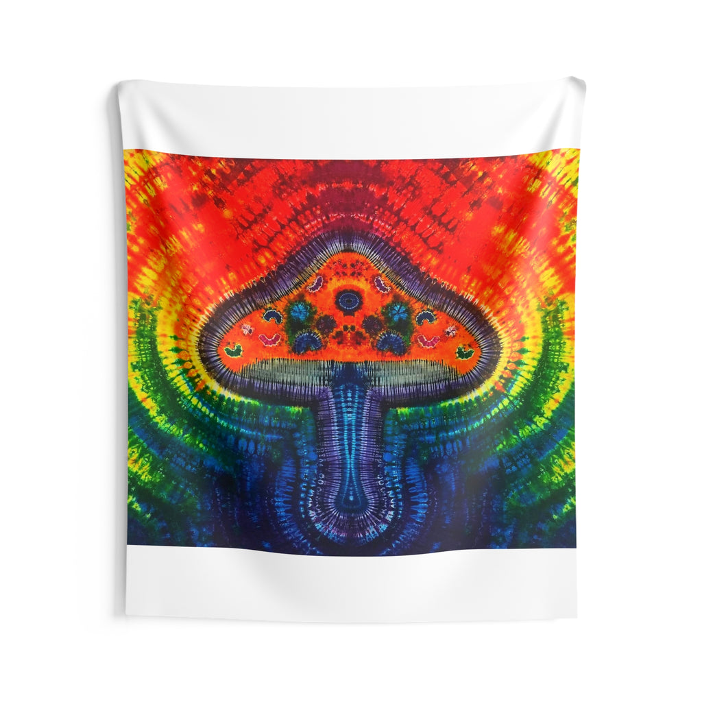 Psychedelic Mushroom Mandala Tie-Dye Wall Tapestry | JamminOn