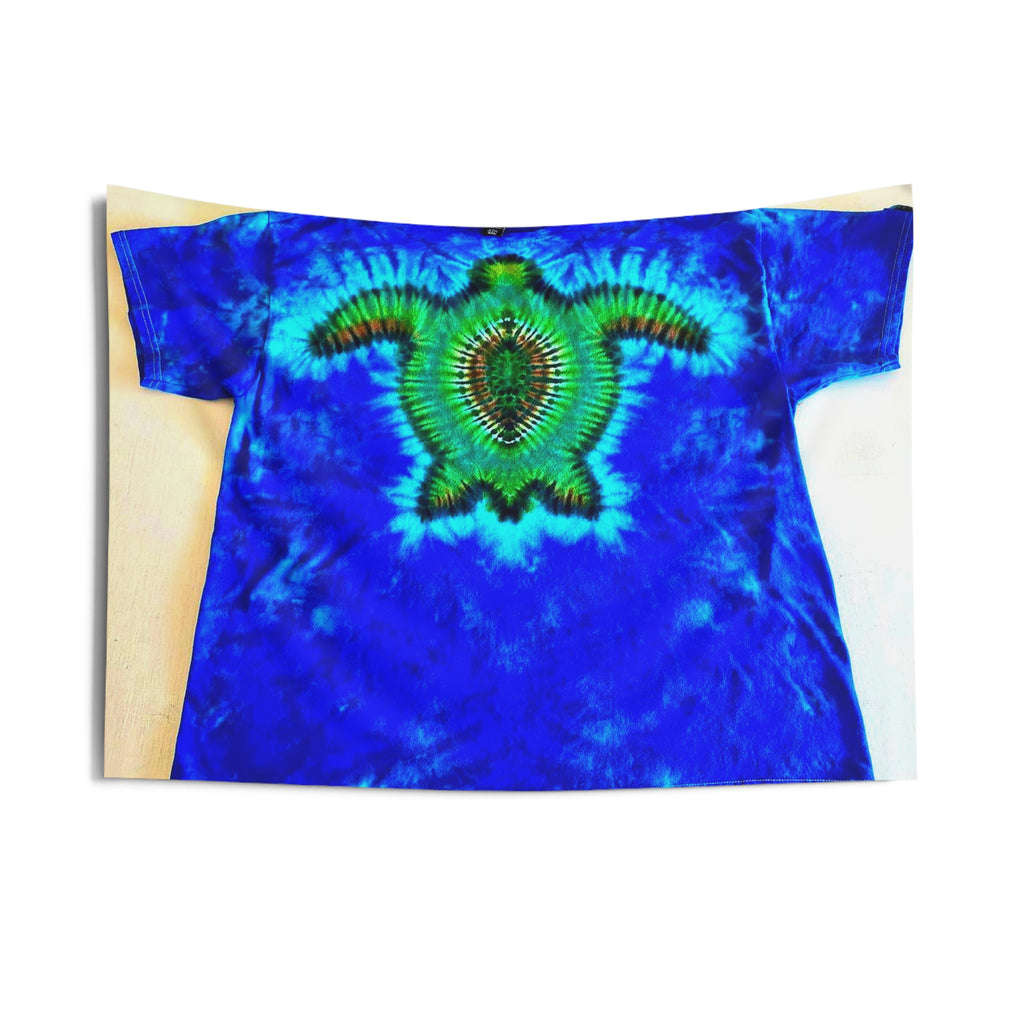Blue Ocean Sea Turtle Tie-Dye Wall Tapestry | JamminOn