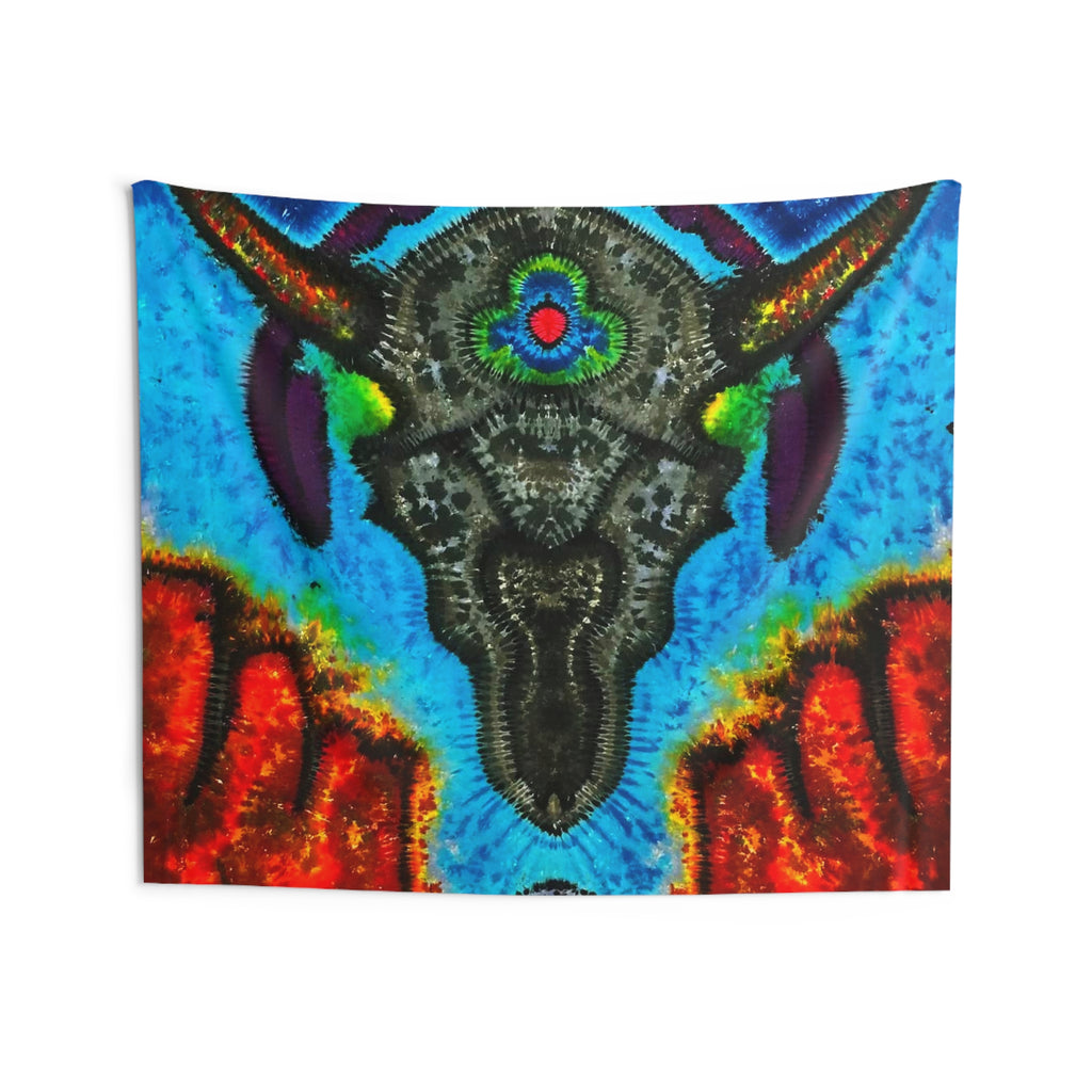 Buffalo Skull Tie-Dye Wall Tapestry | JamminOn