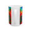 Orange Bear Rainbow Spirals Tie-Dye Ceramic Mug | JamminOn