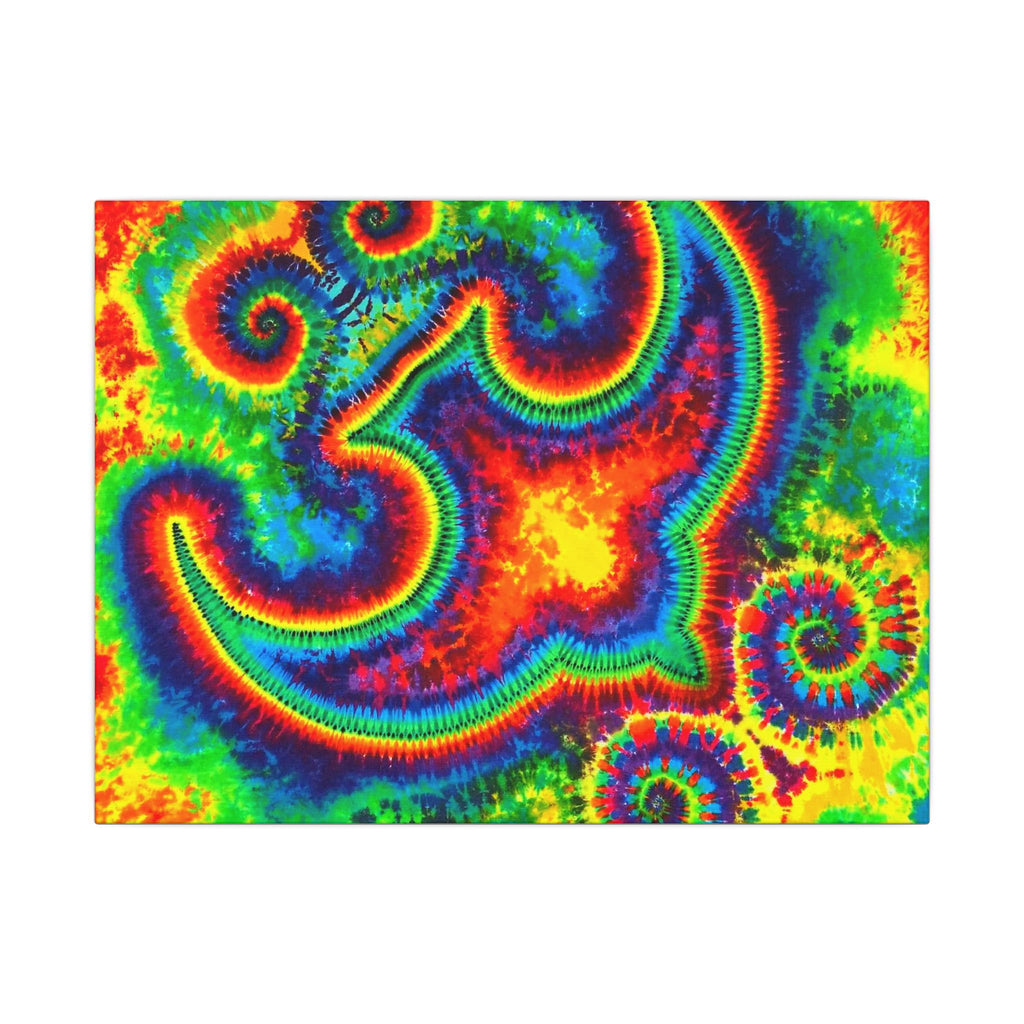 Om Symbol Rainbow Tie-Dye Canvas Print | JamminOn