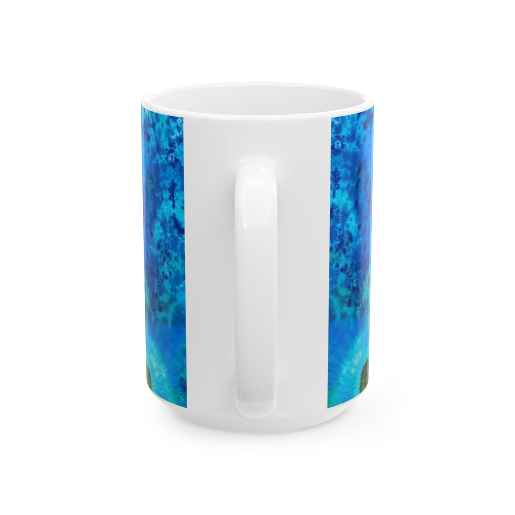 Stealie Turtle Mandala Tie-Dye Ceramic Mug | JamminOn