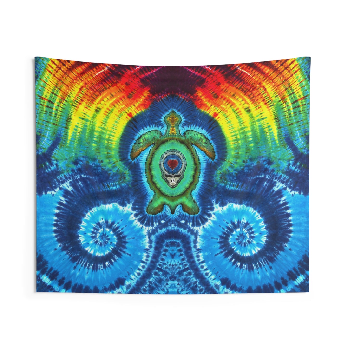 Blue Spiral Tapestry