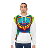 Teal Bear Rainbow Fans Tie-Dye AOP Hoodie | JamminOn