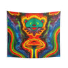 Bear and Mushroom Tie-Dye Wall Tapestry | JamminOn