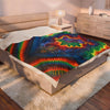Psychedelic Tie-Dye Velveteen Plush Blanket | JamminOn