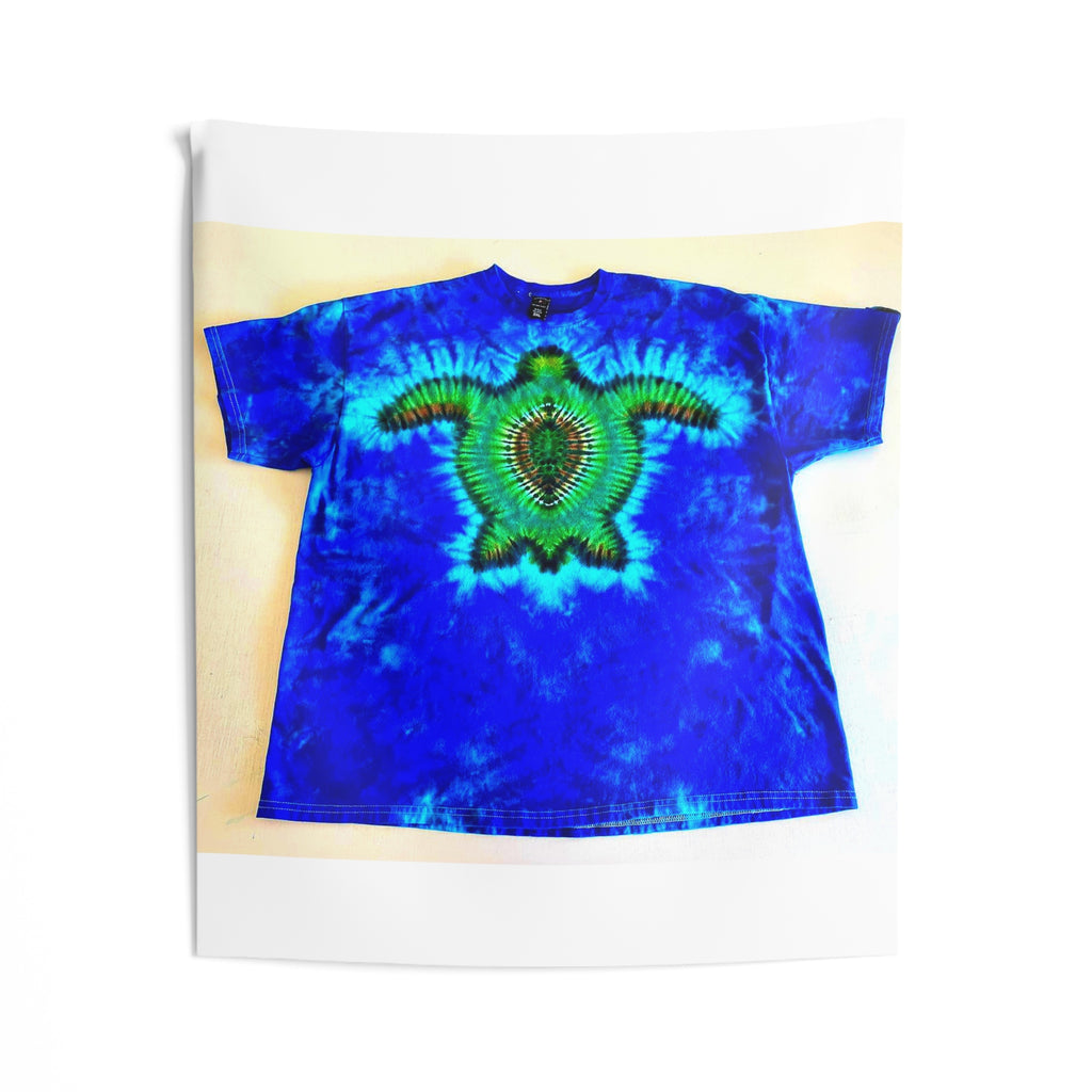 Blue Ocean Sea Turtle Tie-Dye Wall Tapestry | JamminOn