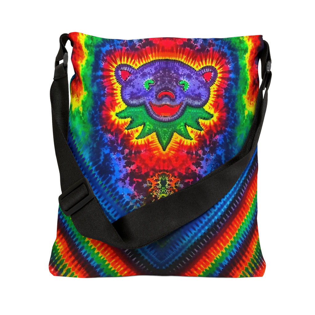 Purple Bear Chevron Tie-Dye Tote Bag | JamminOn