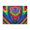 Purple Jerry Bear Chevron Tie-Dye Canvas Print | JamminOn