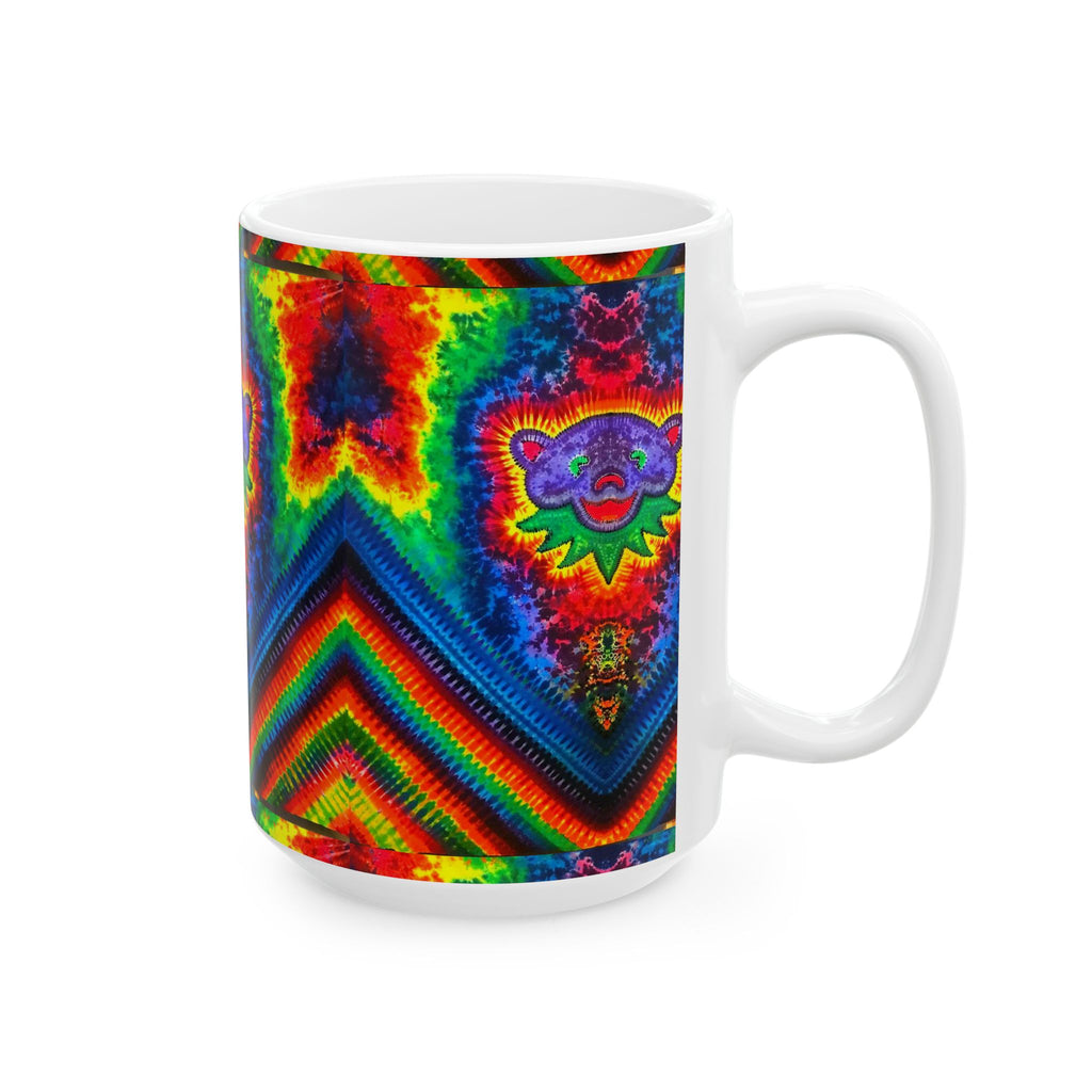 Purple Bear Chevron Tie-Dye Ceramic Mug | JamminOn