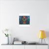 Cosmic Bear Hearts Tie-Dye Wall Art Canvas Print | JamminOn