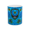 Peace Sign Fire Tie-Dye Ceramic Mug | JamminOn
