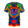 Purple Dancing Bear Hearts Tie-Dye AOP Shirt | JamminOn
