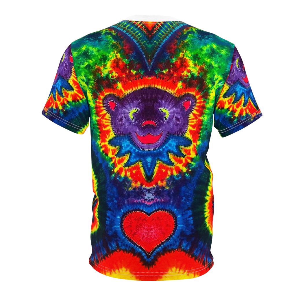 Purple Dancing Bear Hearts Tie-Dye AOP Shirt | JamminOn