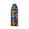 32oz Insulated Water Bottle — Rainbow Tie-Dye Bear Design