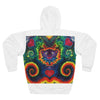 Dancing Bear Rainbow Hearts Tie-Dye AOP Hoodie | JamminOn