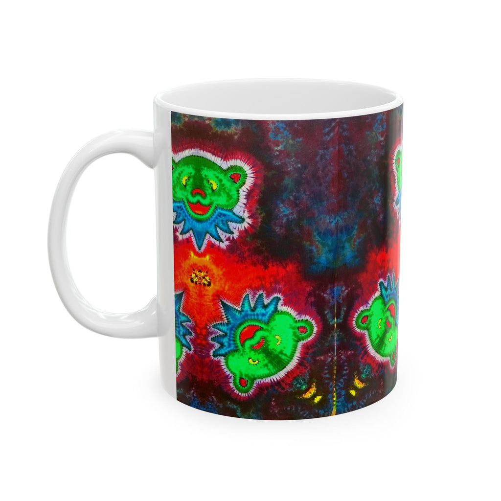 Triple Dancing Bears Tie-Dye Ceramic Mug | JamminOn