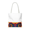 Dancing Bear Rainbow Hearts Psychedelic Tie-Dye Tote Bag | JamminOn