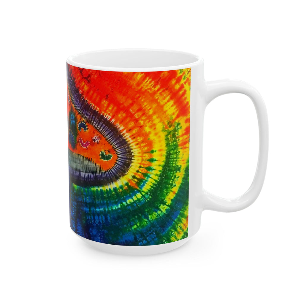 Psychedelic Mushroom Mandala Tie-Dye Ceramic Mug | JamminOn