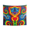Blue Bear Heart Tie-Dye Wall Tapestry | JamminOn