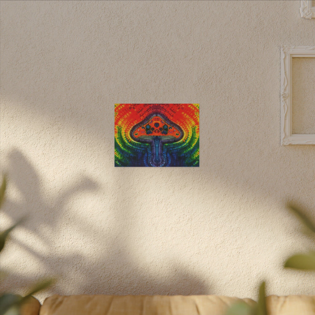 Psychedelic Mushroom Mandala Tie-Dye Canvas Print | JamminOn