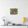 Om Symbol Rainbow Tie-Dye Canvas Print | JamminOn