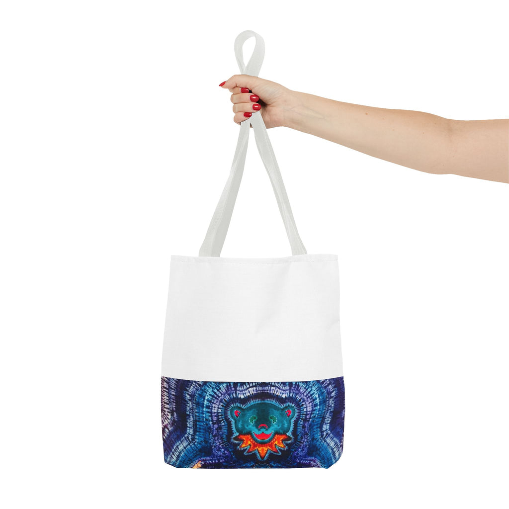 Cosmic Bear Mandala Psychedelic Tie-Dye Tote Bag | JamminOn