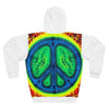 Peace Sign Fire Tie-Dye AOP Hoodie | JamminOn