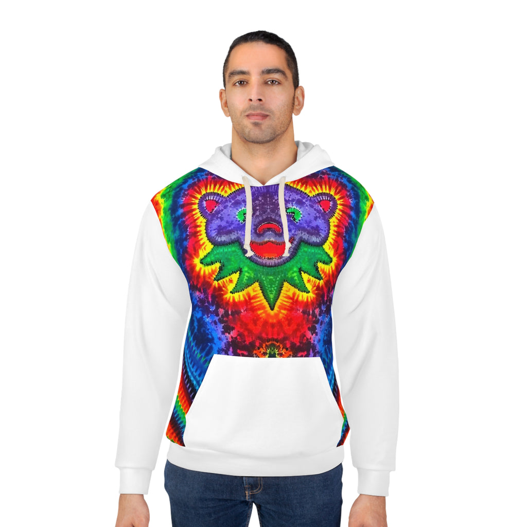 Purple Bear Chevron Tie-Dye AOP Hoodie | JamminOn