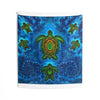 Sea Turtle Family Tie-Dye Wall Tapestry | JamminOn
