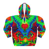 Orange Bear Rainbow Spirals Tie-Dye AOP Hoodie | JamminOn