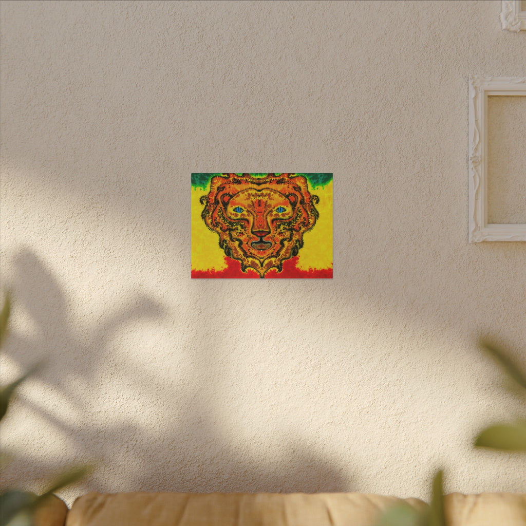 Rasta Lion Tie-Dye Canvas Print | JamminOn