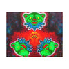 Triple Dancing Bears Tie-Dye Canvas Print | JamminOn