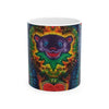 Cosmic Bear Hearts Psychedelic Tie-Dye Coffee Mug | JamminOn