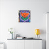 Orange Bear Radial Tie-Dye Wall Art Canvas Print | JamminOn