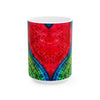 Rainbow Heart Tie-Dye Ceramic Mug | JamminOn