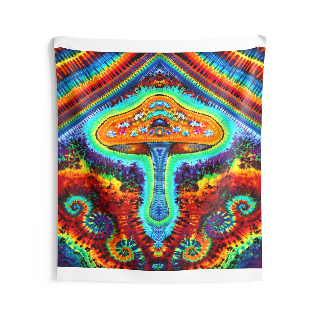 Psychedelic Mushroom Spiral Tie-Dye Tapestry | JamminOn