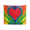 Rainbow Heart Tie-Dye Wall Tapestry | JamminOn