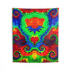 Orange Bear Rainbow Spirals Tie-Dye Wall Tapestry | JamminOn