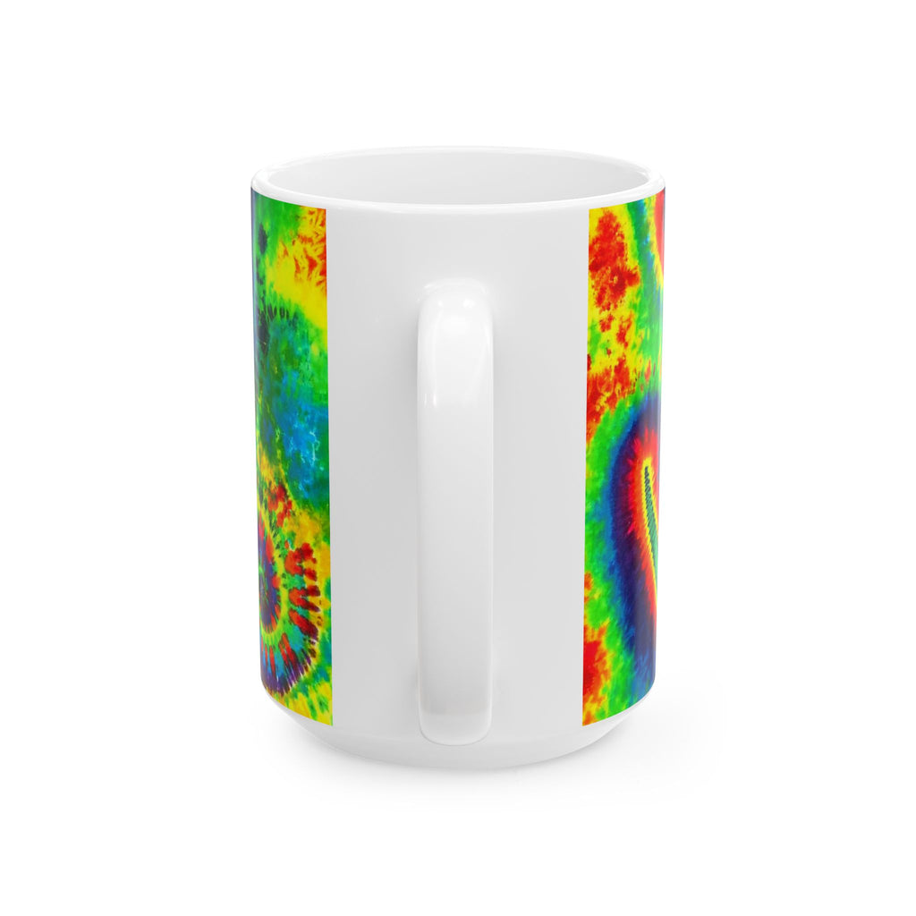 Om Symbol Rainbow Tie-Dye Ceramic Mug | JamminOn