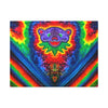 Purple Jerry Bear Chevron Tie-Dye Canvas Print | JamminOn