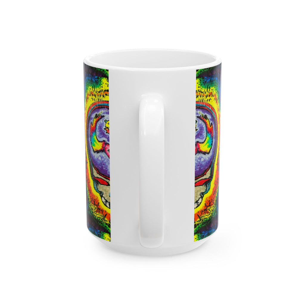 Stealie Skull Bear Heart Tie-Dye Ceramic Mug | JamminOn